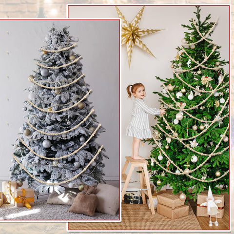 Giegxin garland beside ruler highlighting 32.8 ft length for flexible styling