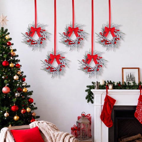 Giegxin wreath hung on kitchen cabinet demonstrating decorative impact