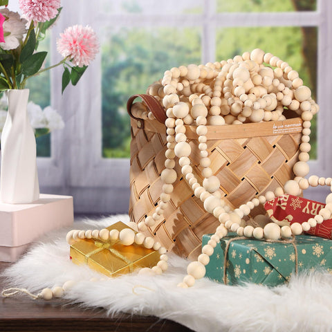 Giegxin garland wrapped around jar in centerpiece providing farmhouse texture