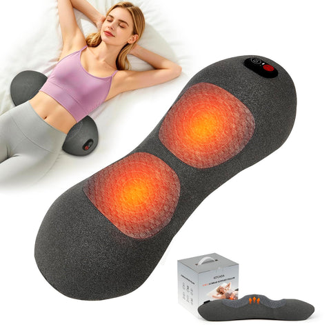 GIFEY front view of lumbar massager showing ergonomic shape and portability benefit