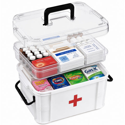 Gifhomfix front view with clear top showing quick item identification and neat storage