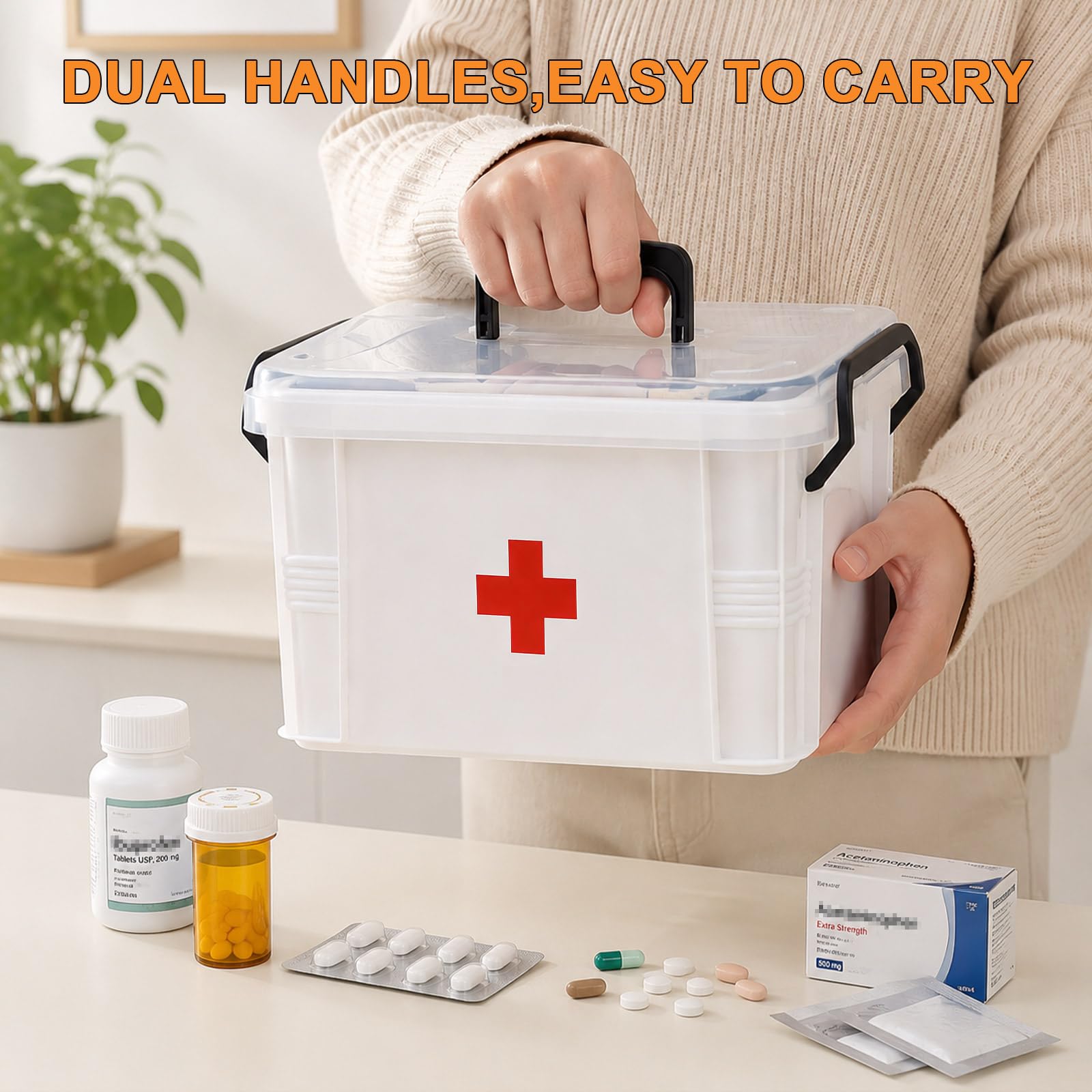 Gifhomfix sturdy handle and clasp in hand for secure, comfortable transport