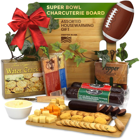 Gift Basket Village front packaging showing complete charcuterie set and ready-to-gift presentation