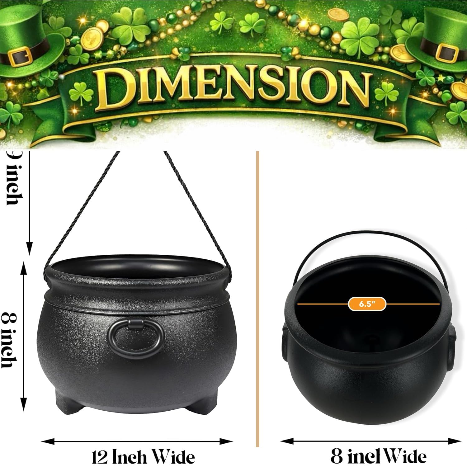 GiftExpress cauldron styled as St. Patrick's pot of gold for seasonal reuse