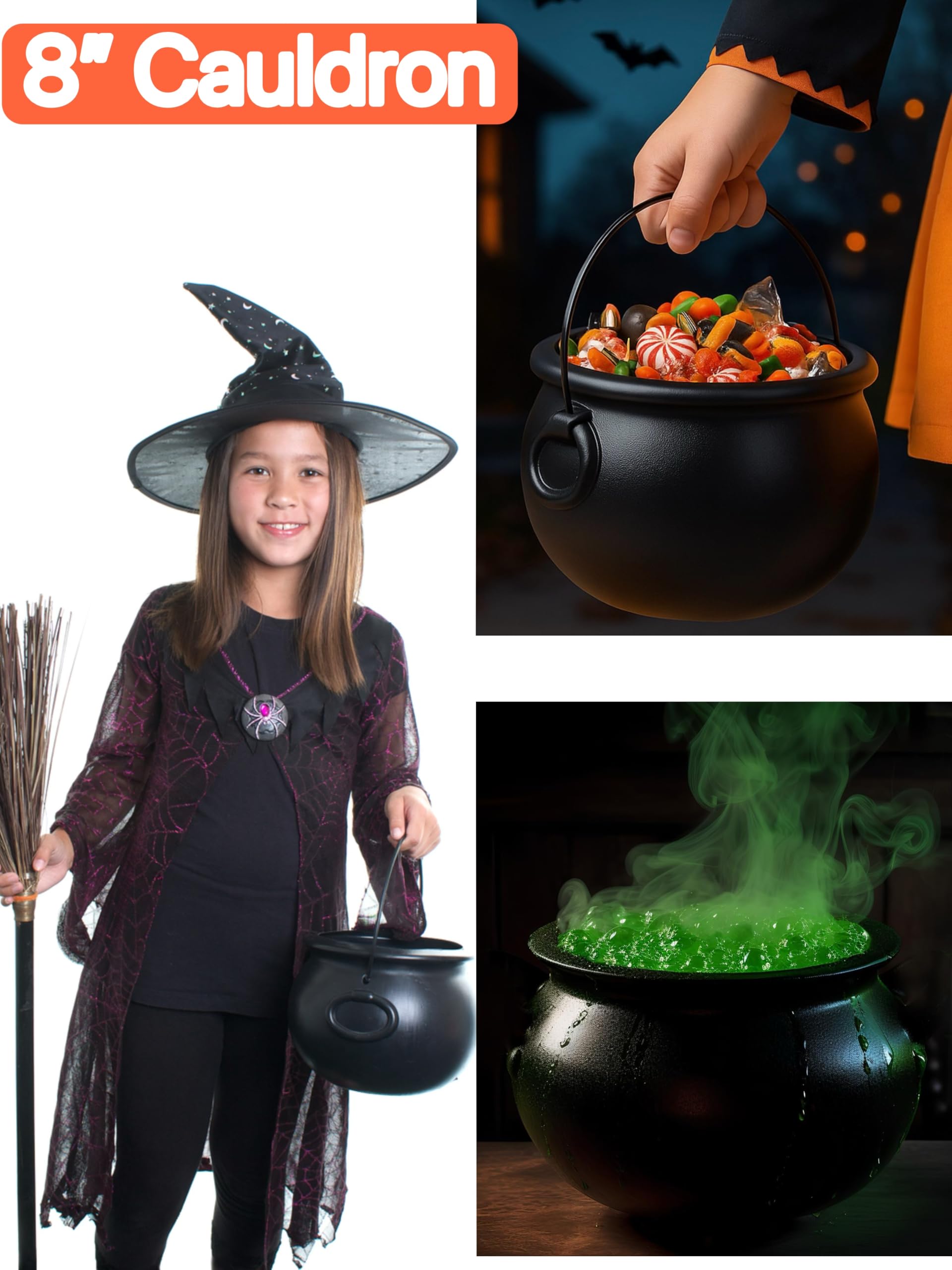 GiftExpress large cauldron filled with candy for easy party serving