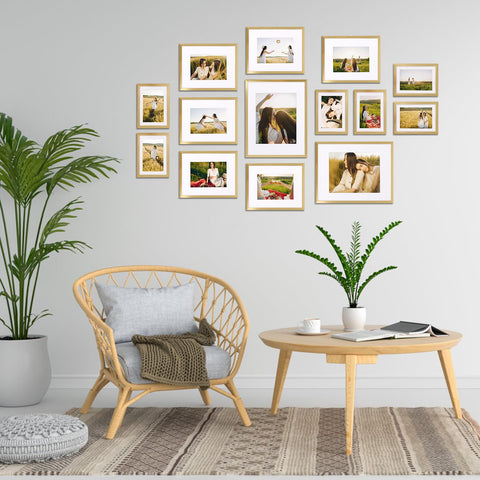 Giftgarden 11x14 frames in a wall gallery arrangement benefit: large-scale focal point