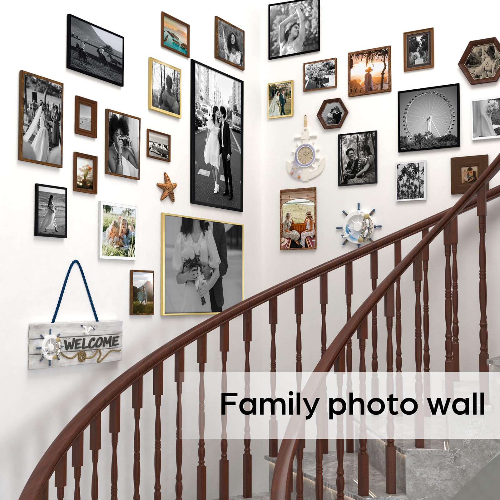 Giftgarden gallery wall arrangement creating cohesive multi-photo presentation in rooms