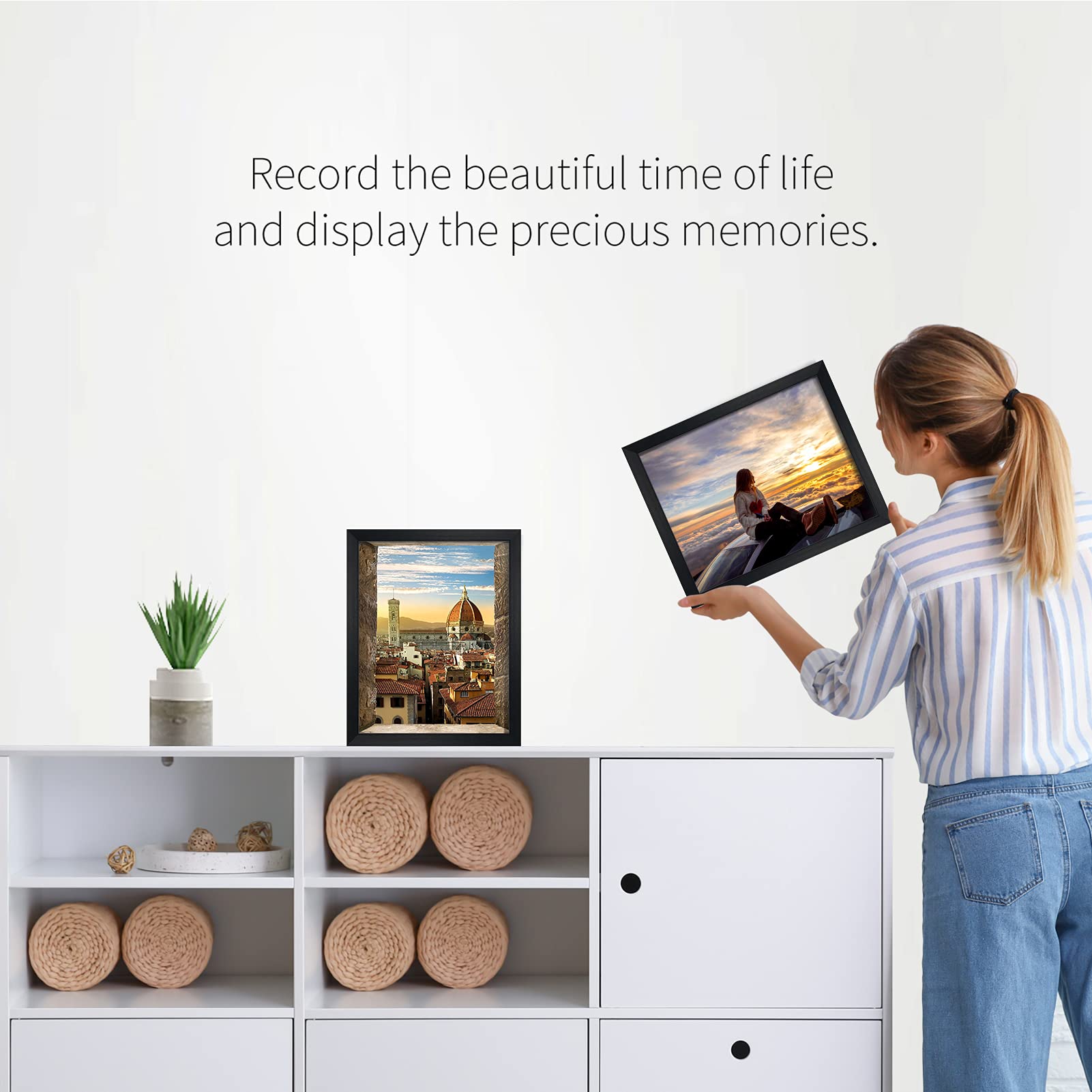 Giftgarden framed photo on easel showing tabletop display versatility