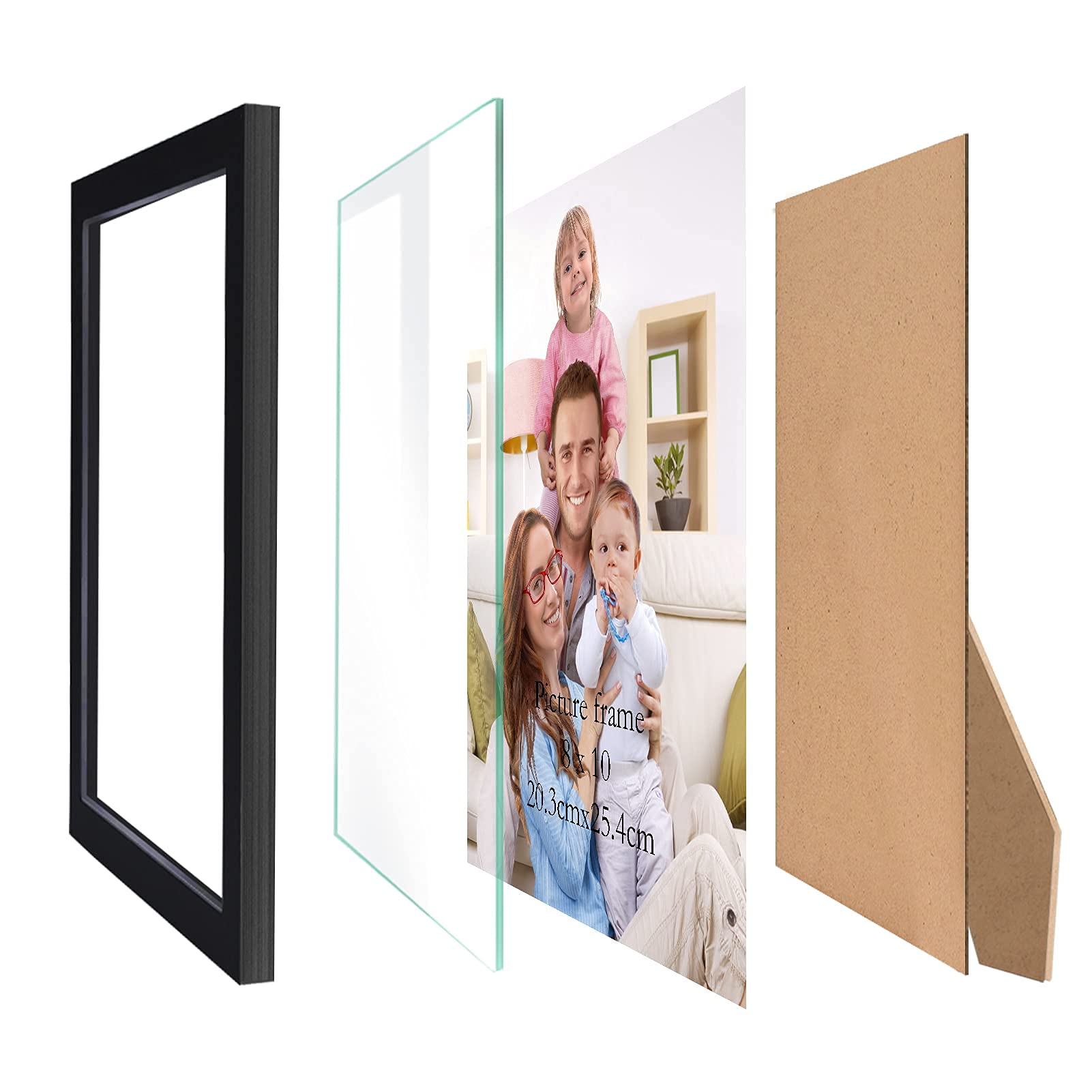 Giftgarden frame next to measuring tape showing precise 8x10 size