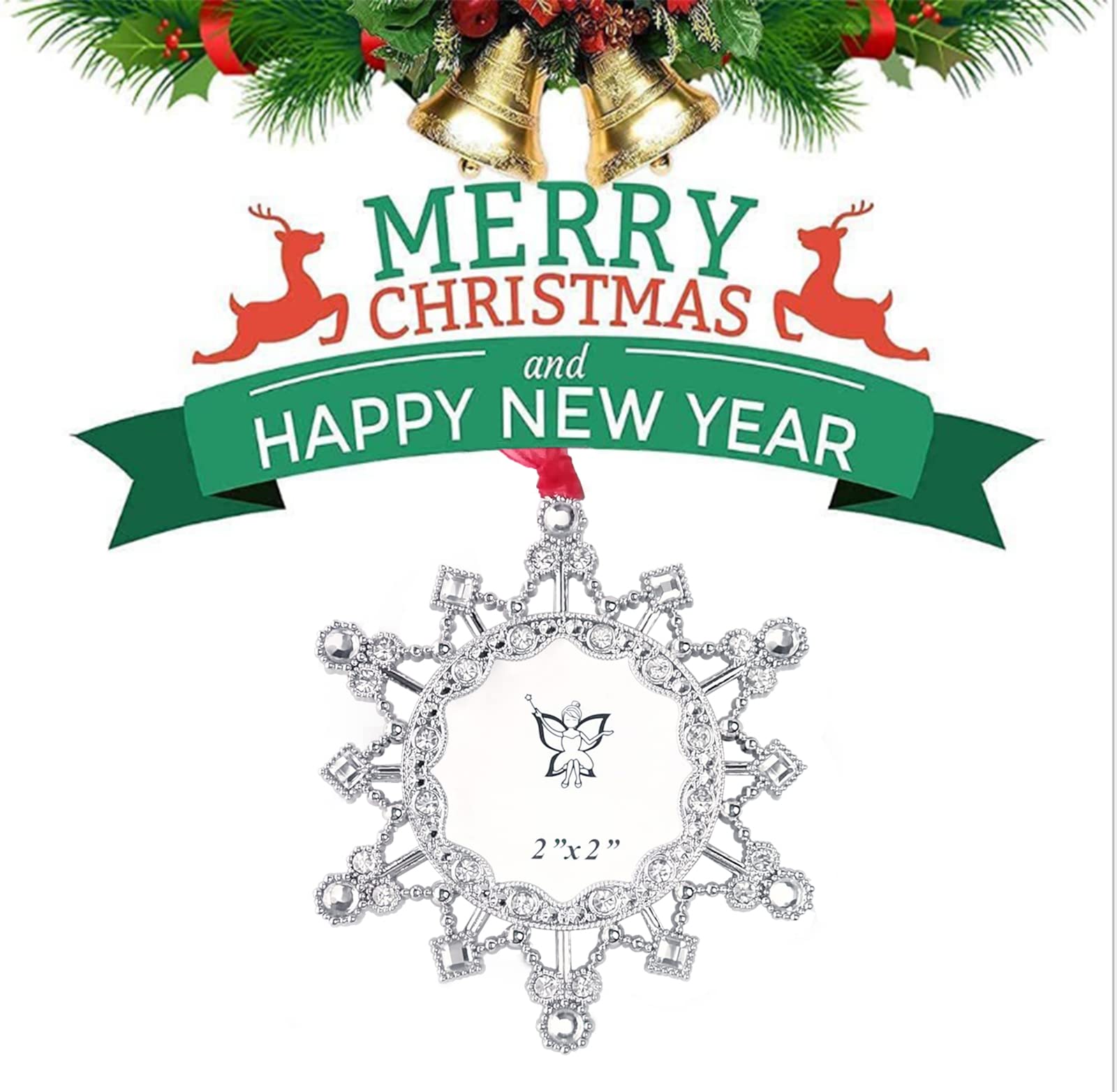 GIFTIO three ornaments hanging on Christmas tree creating festive warmth