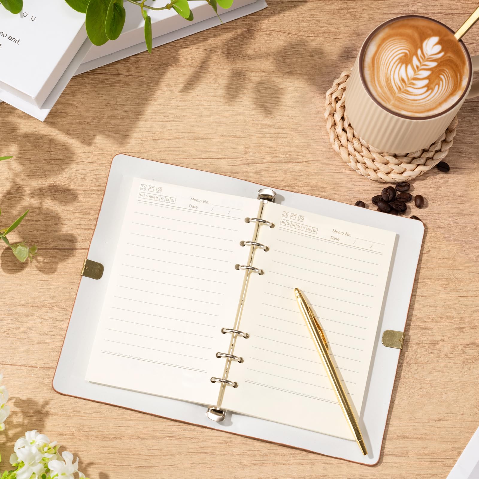 Giftissimo vintage-style journal with dried-flower card for personal notes and emotional support
