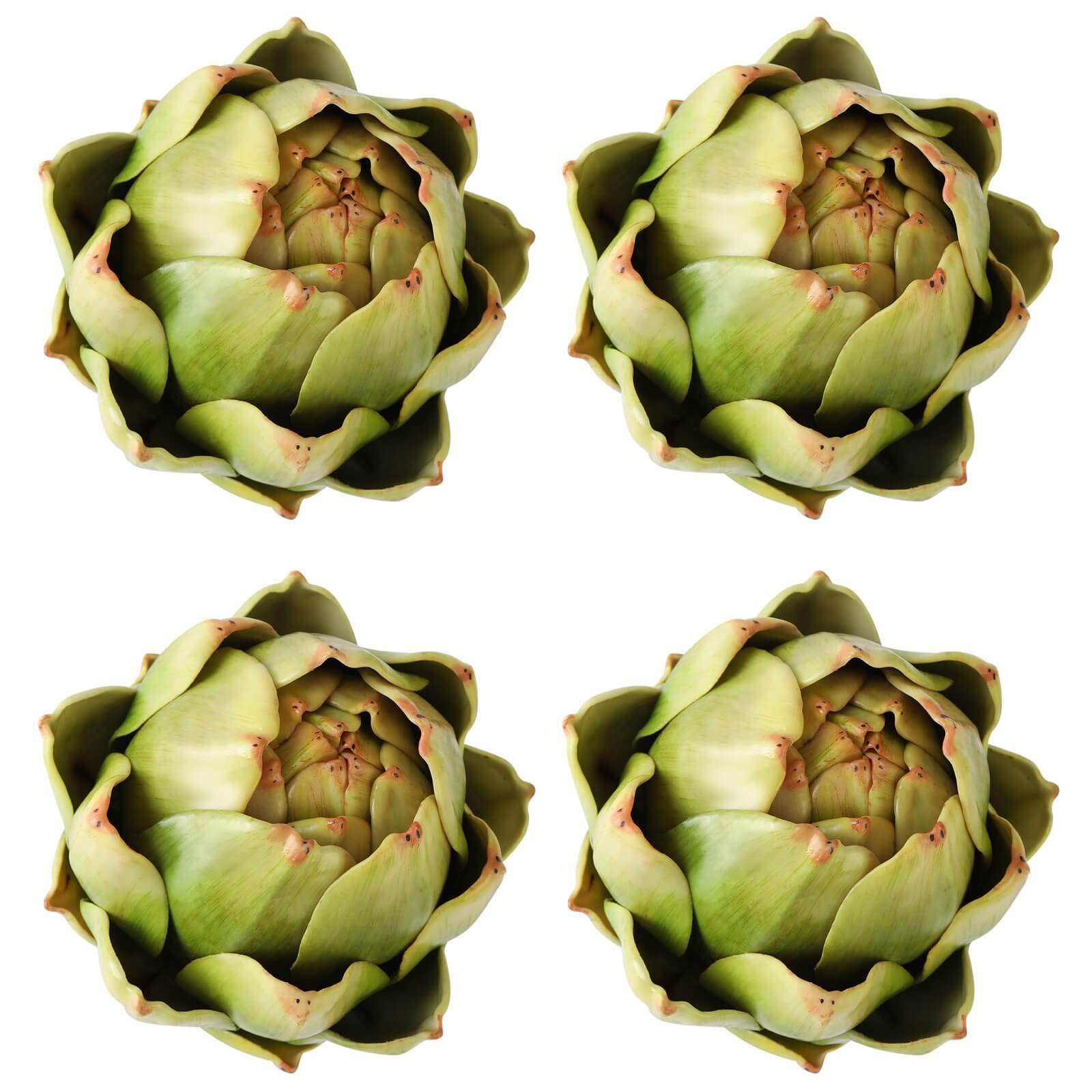 GiftYou artificial artichokes front view showing lifelike shape and durable finish