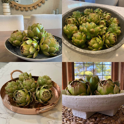 GiftYou artichokes used in wreath craft for seasonal DIY charm