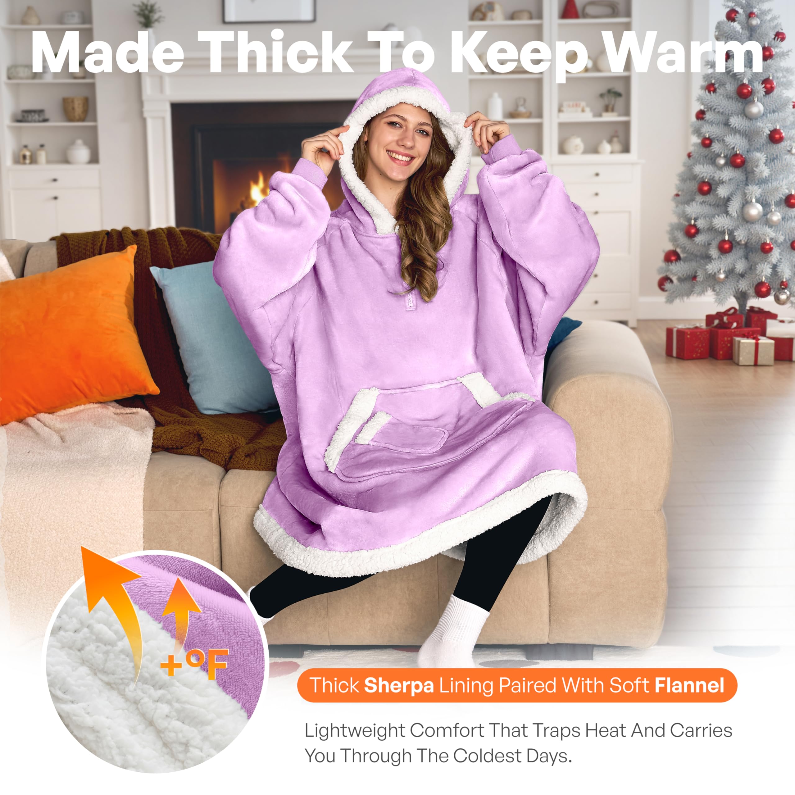 Giggling Getup close-up sherpa texture highlighting plush comfort