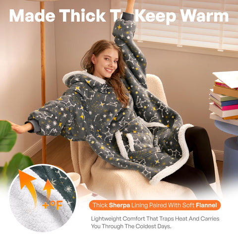 Giggling Getup close-up of sherpa fleece texture highlighting plush comfort and warmth