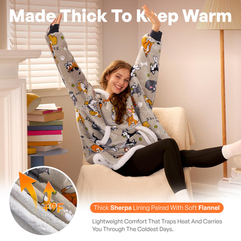 Giggling Getup sherpa fleece close-up showing plush texture and breathable warmth