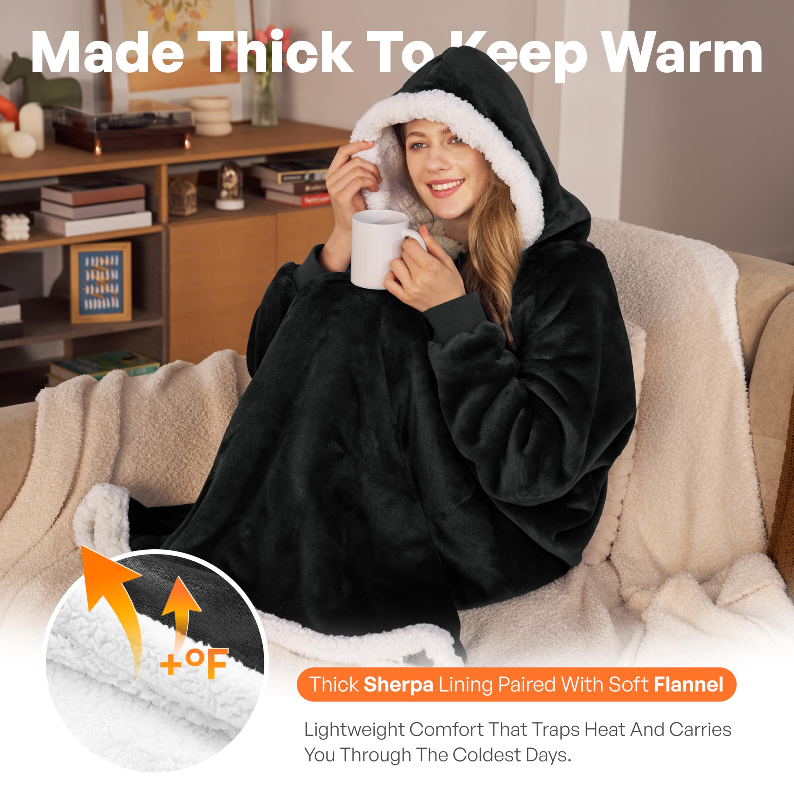 Giggling Getup sherpa texture close-up highlighting plush warmth and softness