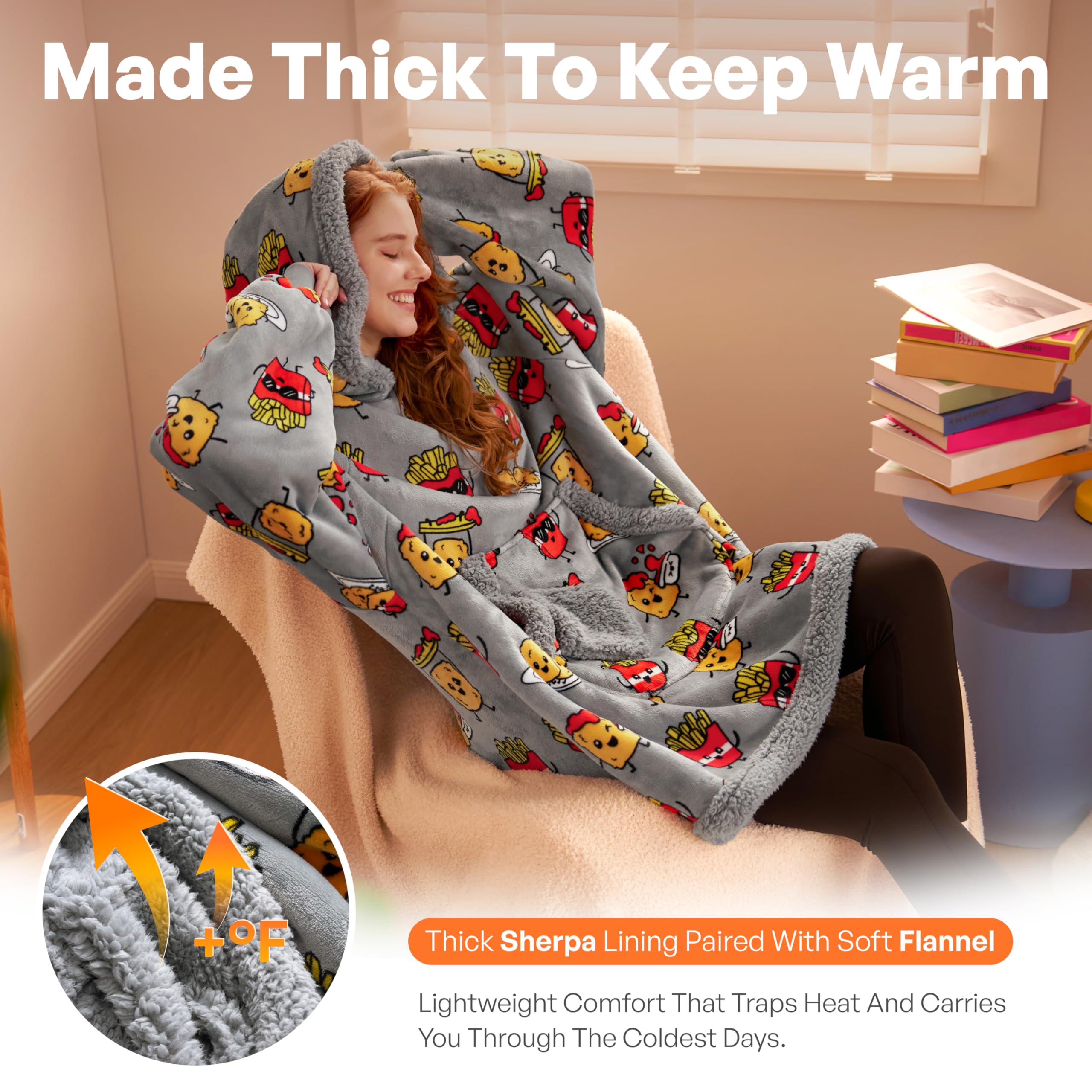 Giggling Getup sherpa fleece close-up highlighting plush texture and lasting softness