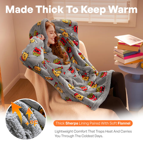 Giggling Getup sherpa fleece close-up highlighting plush texture and lasting softness