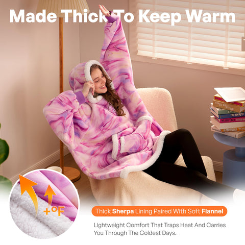 Giggling Getup sherpa texture close-up highlighting soft, insulating fleece
