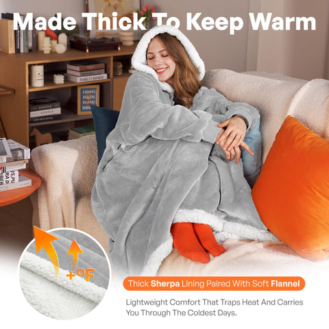 Giggling Getup sherpa fleece close-up highlighting plush comfort and warmth
