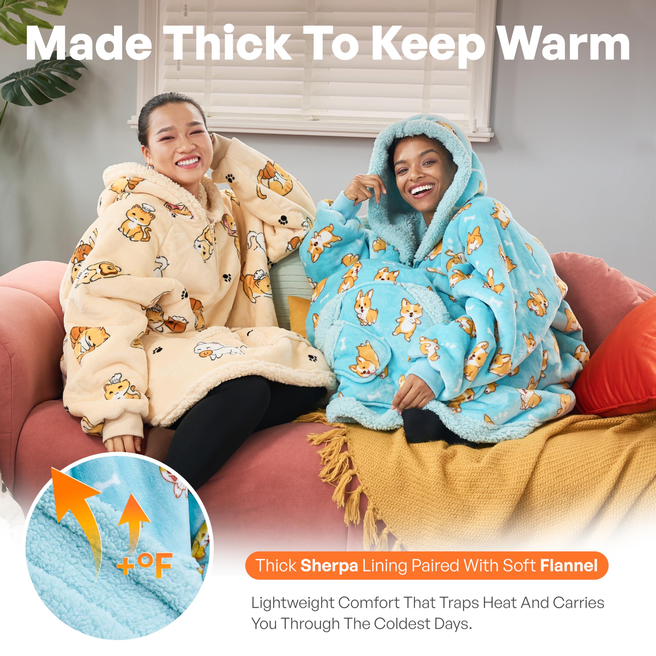 Giggling Getup sherpa fleece close-up showing soft texture and long-lasting comfort