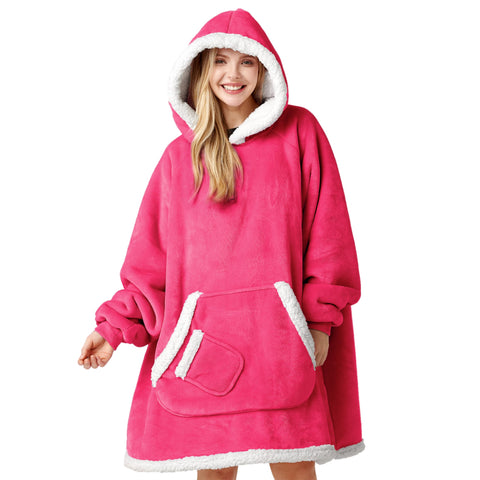Giggling Getup front view bright pink showing oversized cozy coverage