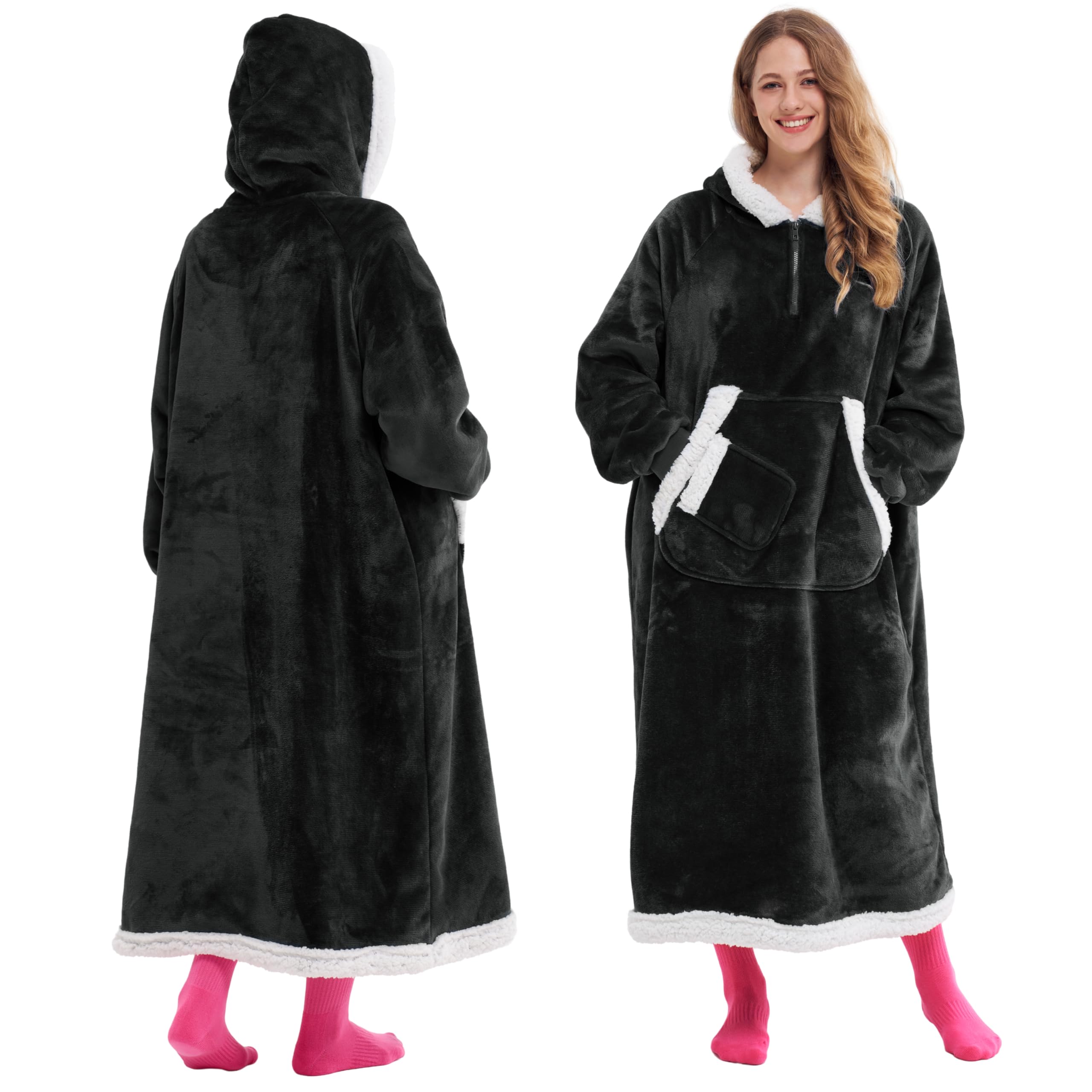 Giggling Getup front view of hooded blanket showing full coverage and comfort