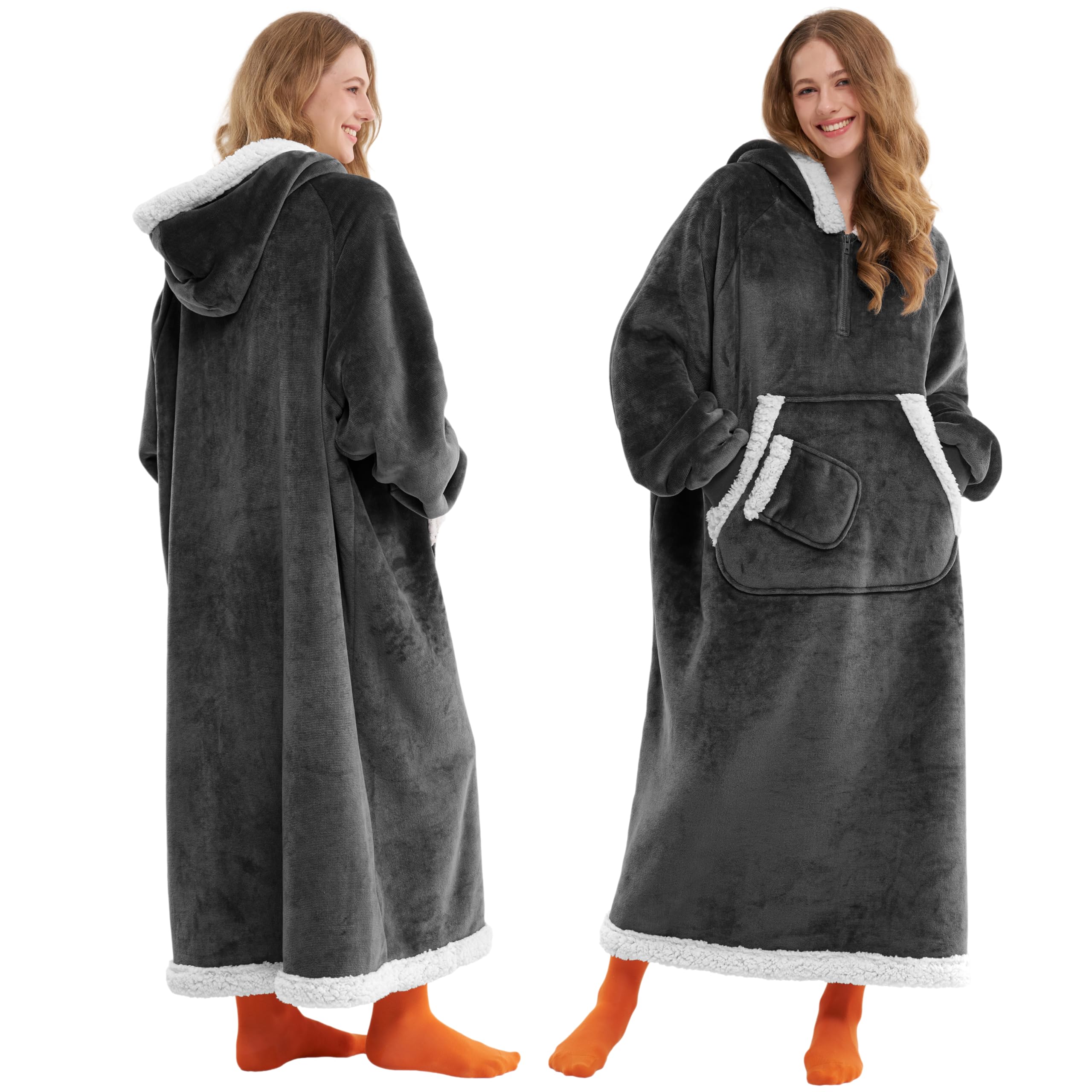 Giggling Getup front view of oversized hoodie showing cozy coverage and comfort