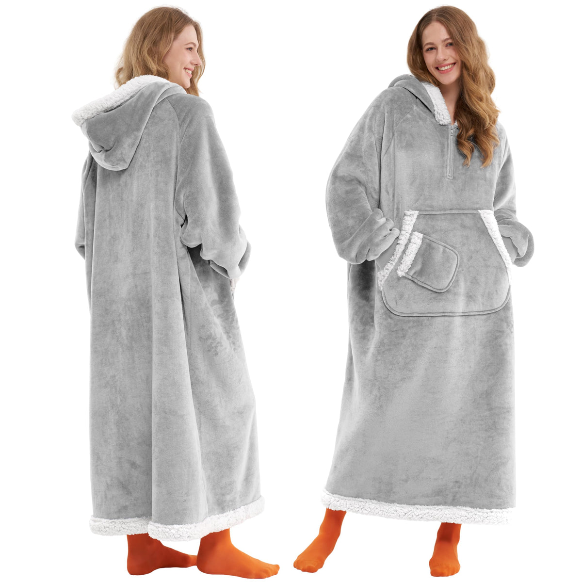Giggling Getup front view in standard grey showing full coverage and relaxed fit