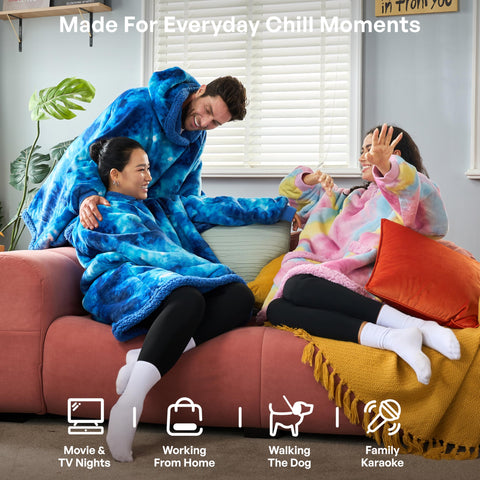 Giggling Getup full-length lifestyle shot on sofa illustrating relaxed wear