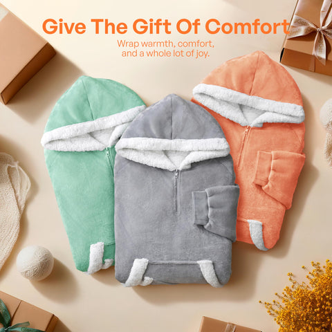 Giggling Getup gift-wrapped lifestyle shot portraying ready-to-give warmth