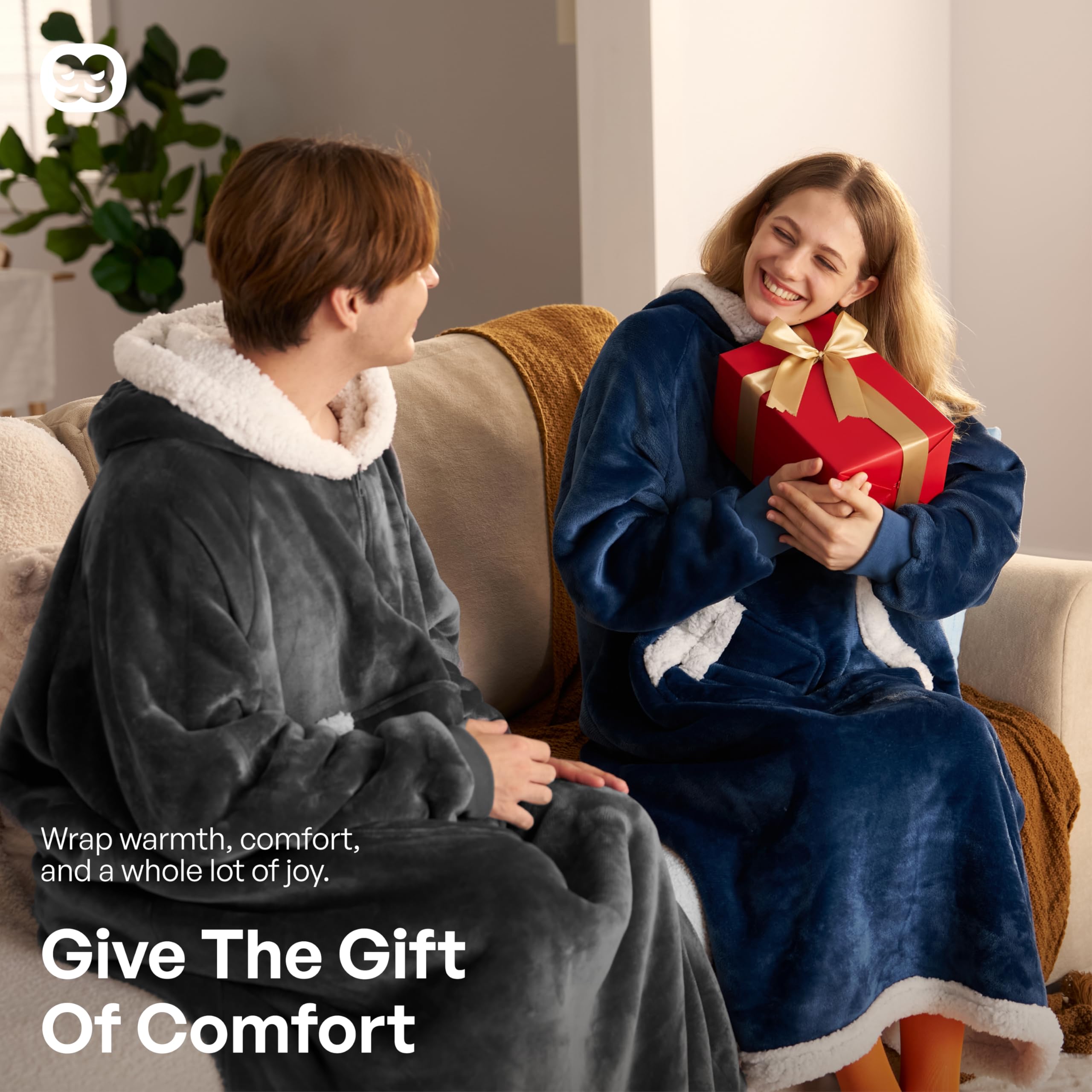 Giggling Getup worn in living room lifestyle scene creating cozy home atmosphere