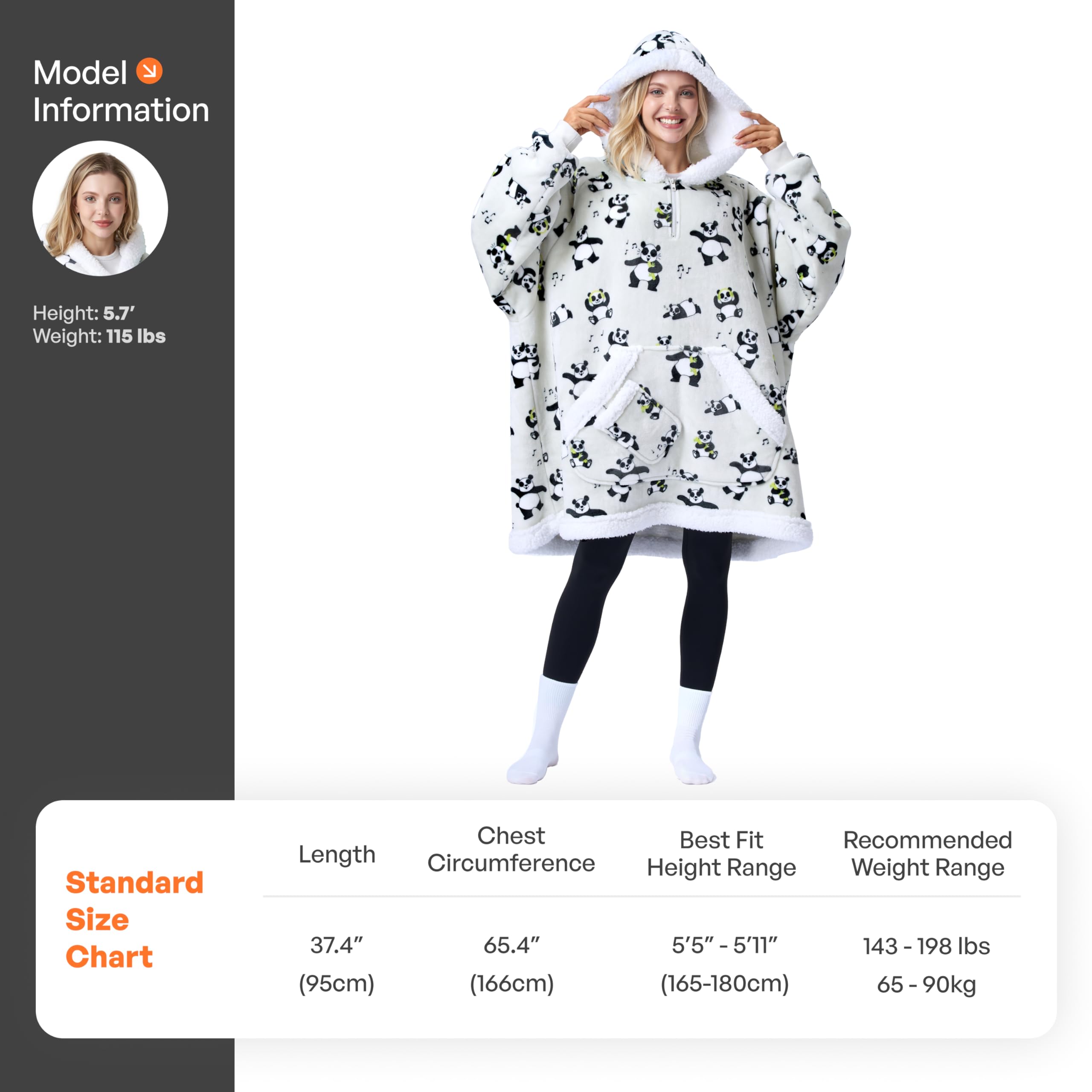 Giggling Getup model wearing hoodie in living room for comfortable lounging