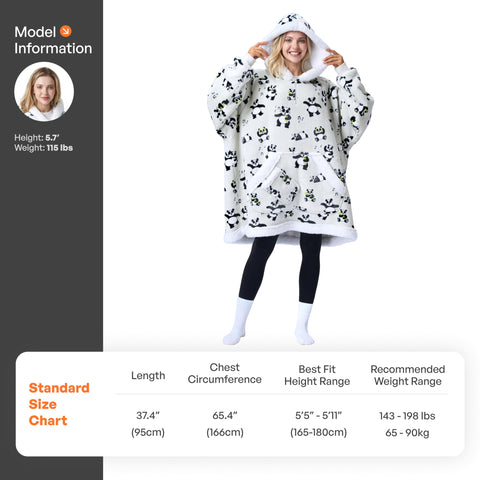 Giggling Getup model wearing hoodie in living room for comfortable lounging