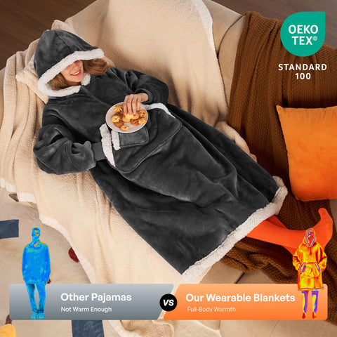 Giggling Getup model lounging to display relaxed fit and everyday use