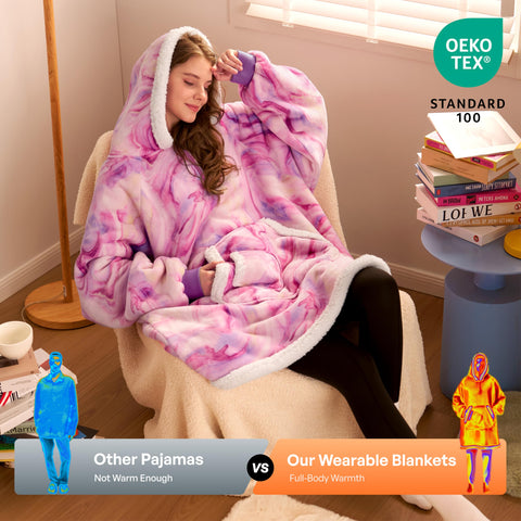 Giggling Getup shown on chair to illustrate oversized fit and scale