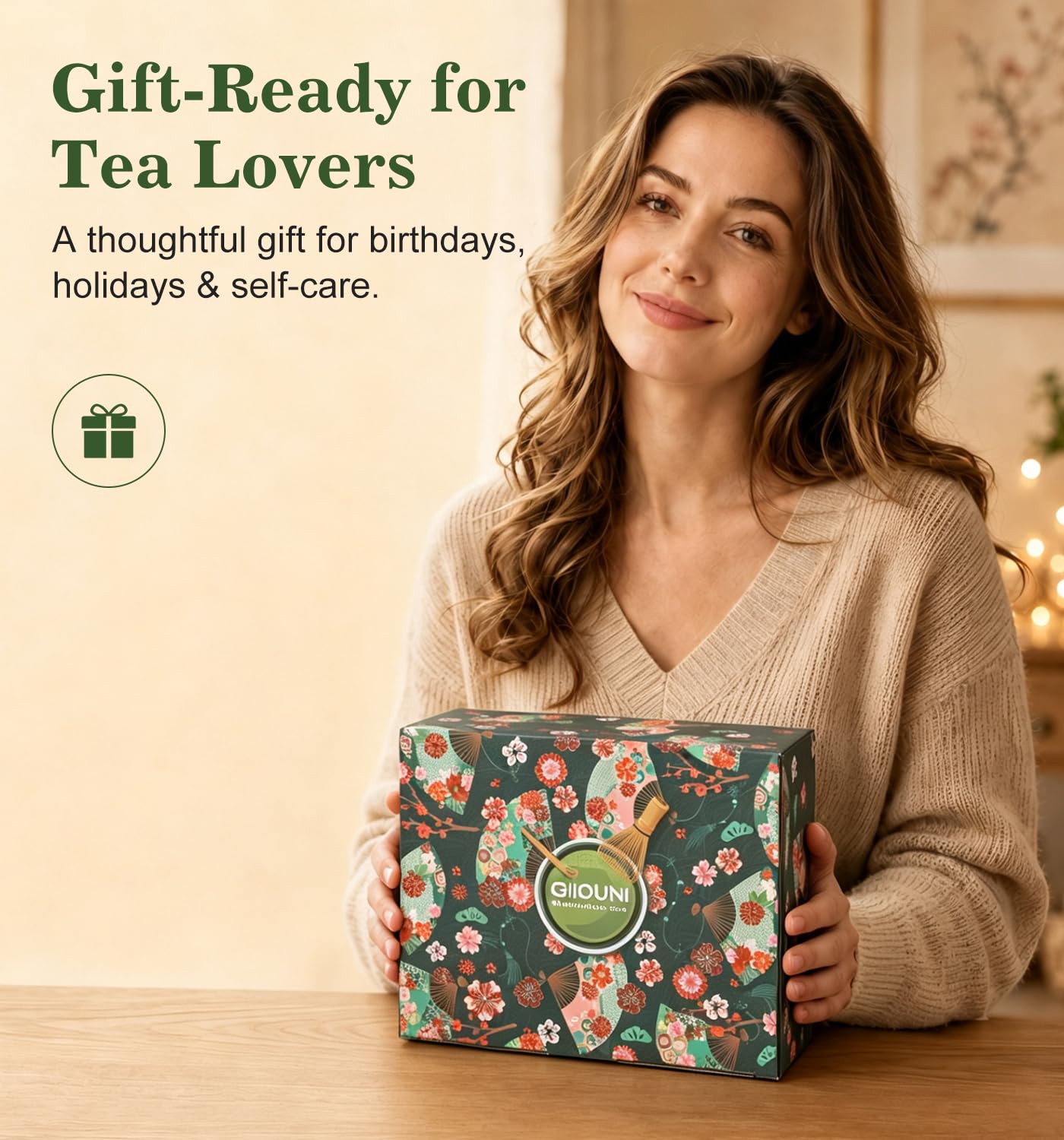 Giiouni gift box opened to display kit, ready for gifting occasions