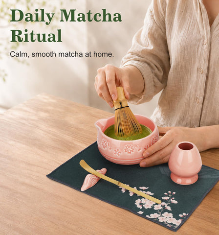 Giiouni matcha preparation in kitchen, helps make consistent daily drinks