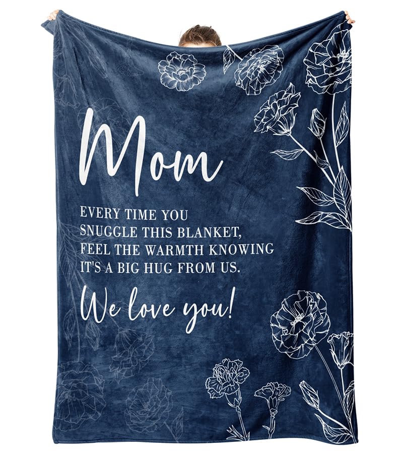 GiltGlimmer folded front view showing blue floral print and message, gift-ready comfort