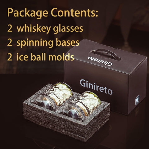 Ginireto spinning glass motion capturing dynamic rotation and visual appeal