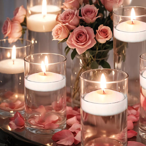ginitiri candles arranged on an event table providing consistent long-lasting light