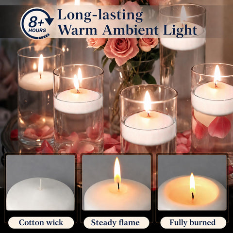 ginitiri floating candles in a glass bowl centerpiece adding elegant mood lighting