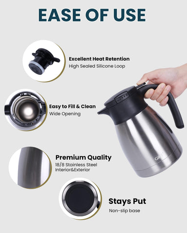 GiNT carafe closeup of leak-proof lid and dual silicone rings for spill protection