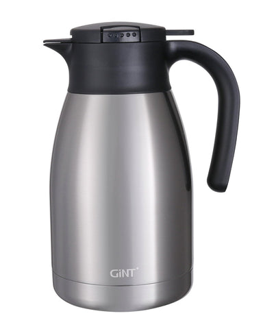 GiNT carafe front view showing sleek stainless finish and capacity benefit