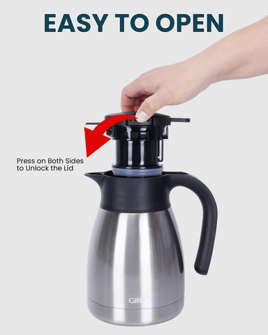 GiNT carafe interior stainless steel surface highlighting durable food-grade quality