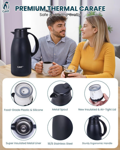 GiNT carafe on picnic table keeping beverages cold for outdoor use