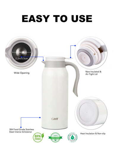 GiNT pouring action with ergonomic handle for one-handed convenience