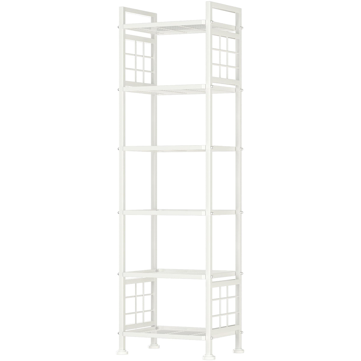 GIOTORENT front view showing full six-tier storage unit and organization benefit
