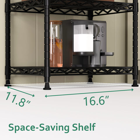 GIOTORENT close-up of wire shelf texture showing durable coated steel and airflow benefit